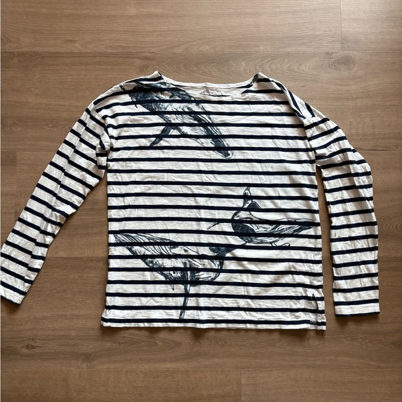 J. Crew Tops - J. Crew x Wildlife Conservation Society striped long sleeve featuring whales
